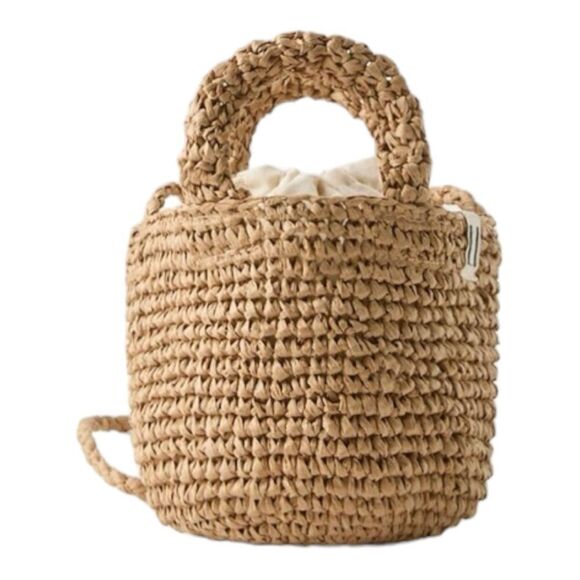 ZARA Kids | Beige | RAFFIA MINI CROSSBODY BAG - Picture 7 of 7